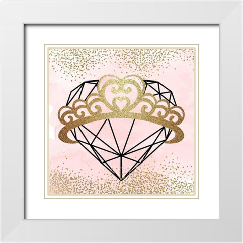 Little Princess Pink 2 White Modern Wood Framed Art Print with Double Matting by Allen, Kimberly
