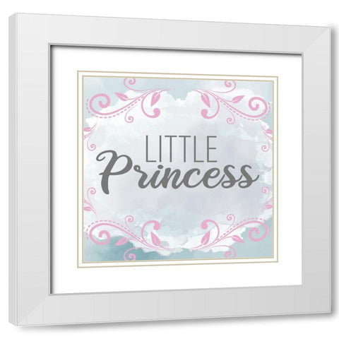 Princess Crown 2 White Modern Wood Framed Art Print with Double Matting by Allen, Kimberly