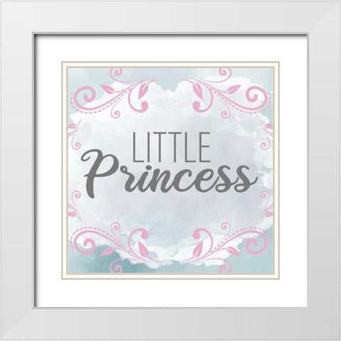 Princess Crown 2 White Modern Wood Framed Art Print with Double Matting by Allen, Kimberly