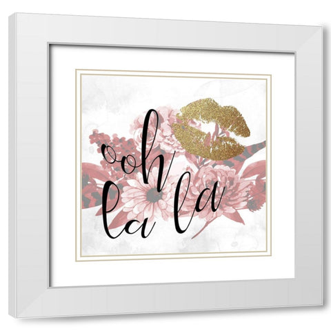 Paris Fall Blooms 3 v2 White Modern Wood Framed Art Print with Double Matting by Allen, Kimberly