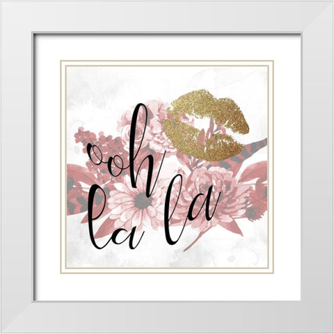 Paris Fall Blooms 3 v2 White Modern Wood Framed Art Print with Double Matting by Allen, Kimberly