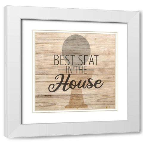 Best Seat White Modern Wood Framed Art Print with Double Matting by Allen, Kimberly