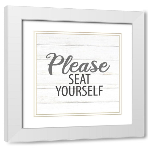 Please Seat 2 White Modern Wood Framed Art Print with Double Matting by Allen, Kimberly