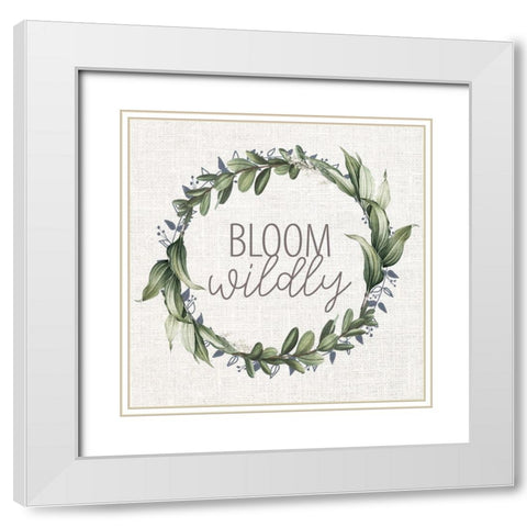 Live Simply Bloom 2 White Modern Wood Framed Art Print with Double Matting by Allen, Kimberly
