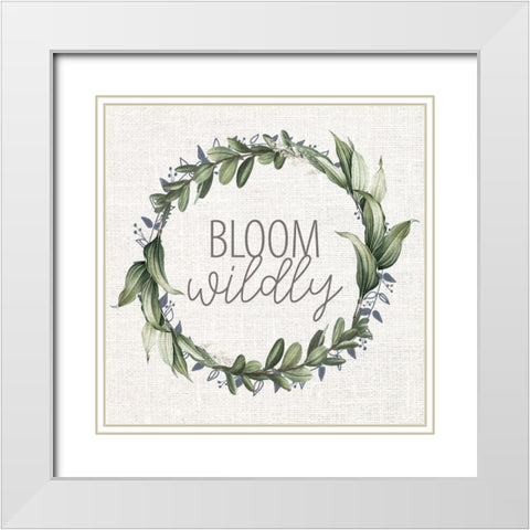 Live Simply Bloom 2 White Modern Wood Framed Art Print with Double Matting by Allen, Kimberly