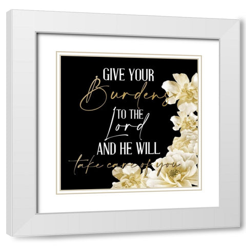 He Will Take Care 3 Square White Modern Wood Framed Art Print with Double Matting by Kimberly, Allen