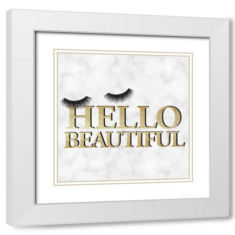 Lashes 2 White Modern Wood Framed Art Print with Double Matting by Allen, Kimberly