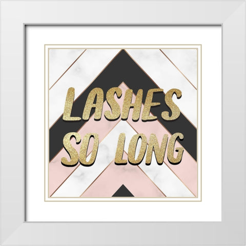 Lashes 3 White Modern Wood Framed Art Print with Double Matting by Allen, Kimberly