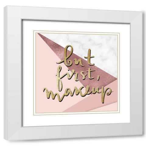 Wake Up And 3 White Modern Wood Framed Art Print with Double Matting by Allen, Kimberly