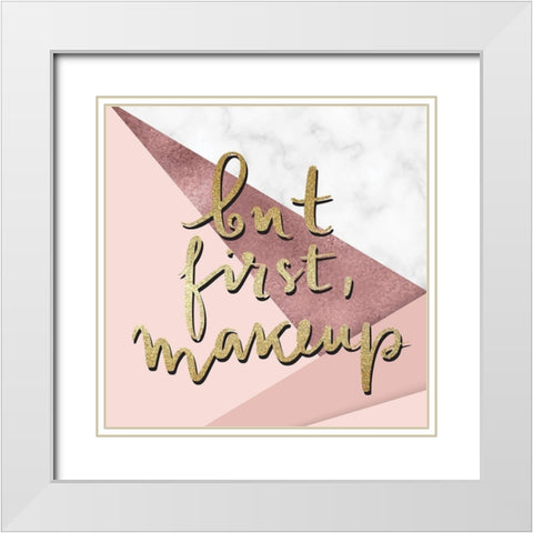 Wake Up And 3 White Modern Wood Framed Art Print with Double Matting by Allen, Kimberly