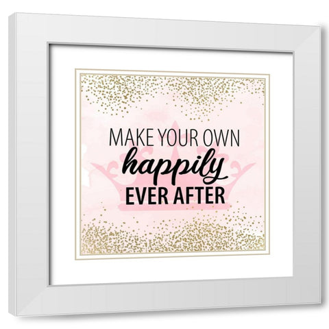 Happily Ever After White Modern Wood Framed Art Print with Double Matting by Allen, Kimberly
