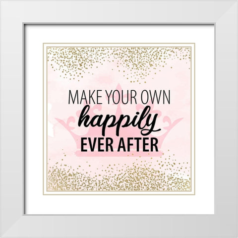 Happily Ever After White Modern Wood Framed Art Print with Double Matting by Allen, Kimberly