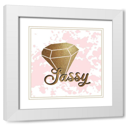 Hello Diva 3 White Modern Wood Framed Art Print with Double Matting by Allen, Kimberly