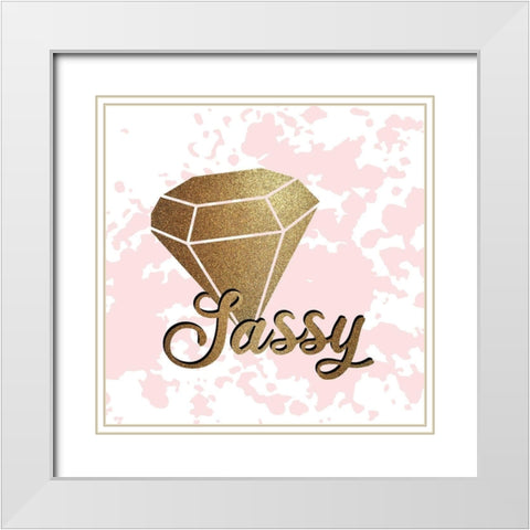 Hello Diva 3 White Modern Wood Framed Art Print with Double Matting by Allen, Kimberly