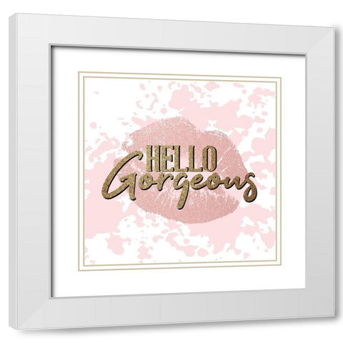 Hello Diva 4 White Modern Wood Framed Art Print with Double Matting by Allen, Kimberly