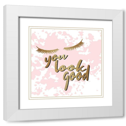 Hello Diva 5 White Modern Wood Framed Art Print with Double Matting by Allen, Kimberly