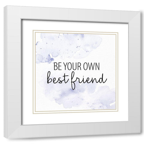 Bestfriend White Modern Wood Framed Art Print with Double Matting by Allen, Kimberly