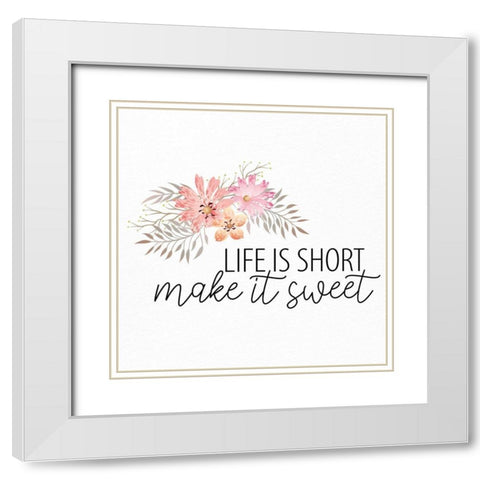 Short White Modern Wood Framed Art Print with Double Matting by Allen, Kimberly