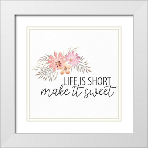 Short White Modern Wood Framed Art Print with Double Matting by Allen, Kimberly