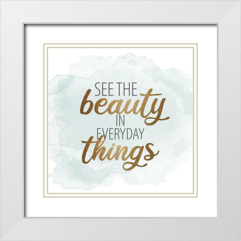 Gratitude Enough 2 White Modern Wood Framed Art Print with Double Matting by Allen, Kimberly