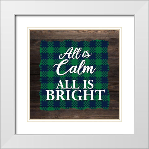 Snowflake Winter 2 White Modern Wood Framed Art Print with Double Matting by Allen, Kimberly