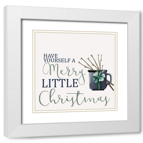 Little Christmas White Modern Wood Framed Art Print with Double Matting by Allen, Kimberly