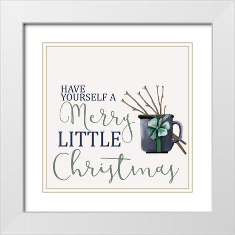 Little Christmas White Modern Wood Framed Art Print with Double Matting by Allen, Kimberly