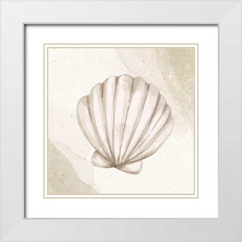 Calming Shell 2 White Modern Wood Framed Art Print with Double Matting by Allen, Kimberly