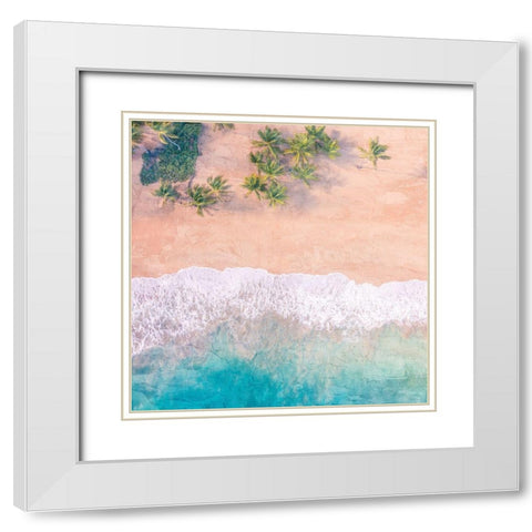 Pink Sands White Modern Wood Framed Art Print with Double Matting by Allen, Kimberly