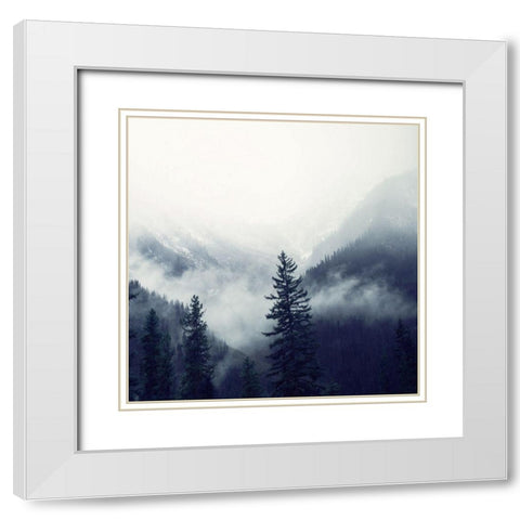 Mountain Heights 2 White Modern Wood Framed Art Print with Double Matting by Allen, Kimberly
