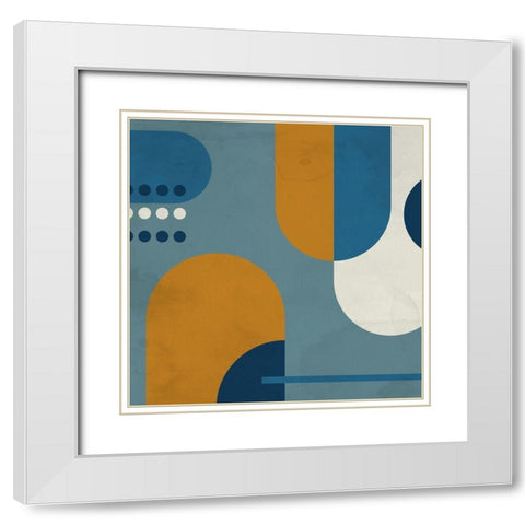 In Blue 1 White Modern Wood Framed Art Print with Double Matting by Allen, Kimberly