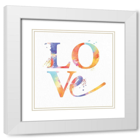 Eat 3 White Modern Wood Framed Art Print with Double Matting by Allen, Kimberly
