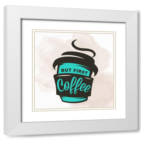 Wake Up 2 White Modern Wood Framed Art Print with Double Matting by Allen, Kimberly