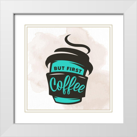 Wake Up 2 White Modern Wood Framed Art Print with Double Matting by Allen, Kimberly