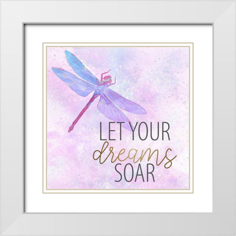 Be Butterflies 3 White Modern Wood Framed Art Print with Double Matting by Allen, Kimberly
