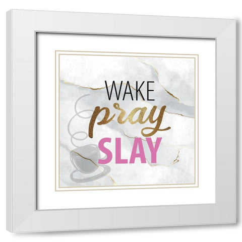 Drink the Coffee 3 White Modern Wood Framed Art Print with Double Matting by Allen, Kimberly
