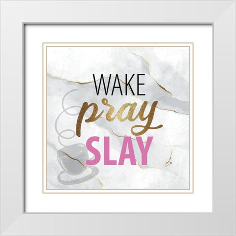 Drink the Coffee 3 White Modern Wood Framed Art Print with Double Matting by Allen, Kimberly