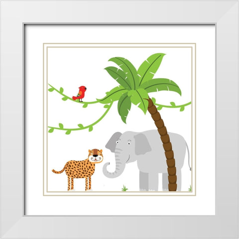 ABCs 2 White Modern Wood Framed Art Print with Double Matting by Allen, Kimberly