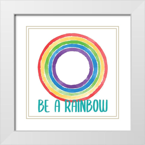 Rainbow Brave 2 White Modern Wood Framed Art Print with Double Matting by Allen, Kimberly