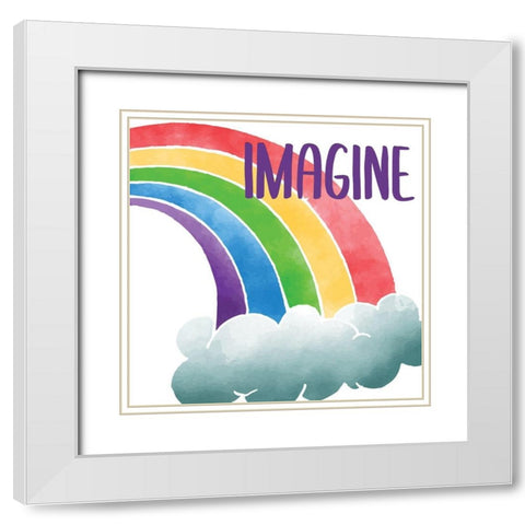 Rainbow Brave 3 White Modern Wood Framed Art Print with Double Matting by Allen, Kimberly