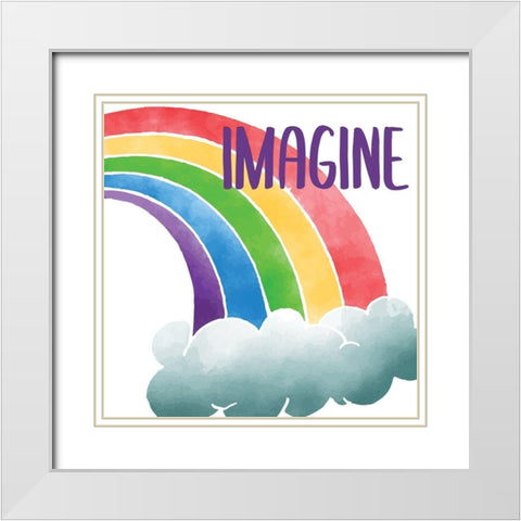 Rainbow Brave 3 White Modern Wood Framed Art Print with Double Matting by Allen, Kimberly