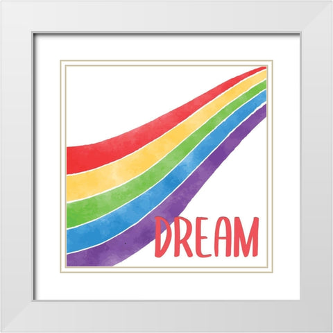 Rainbow Brave 4 White Modern Wood Framed Art Print with Double Matting by Allen, Kimberly