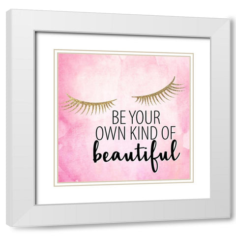 Hello Happy 3 White Modern Wood Framed Art Print with Double Matting by Allen, Kimberly