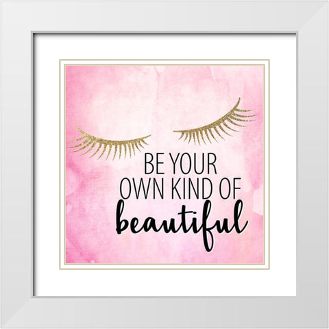 Hello Happy 3 White Modern Wood Framed Art Print with Double Matting by Allen, Kimberly