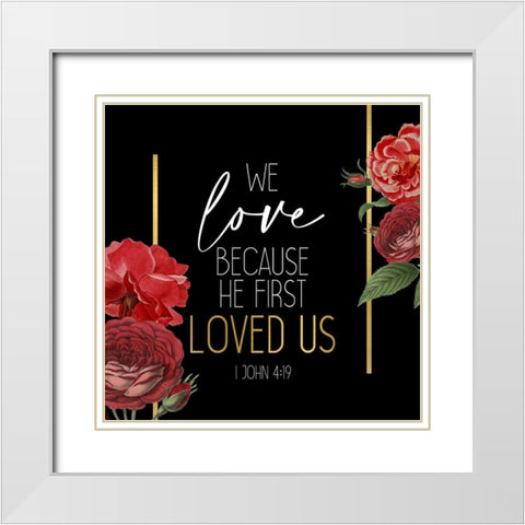 Loved 1 White Modern Wood Framed Art Print with Double Matting by Allen, Kimberly