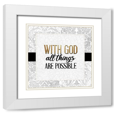 I Am 3 White Modern Wood Framed Art Print with Double Matting by Allen, Kimberly