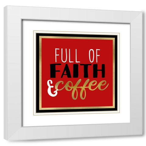 Coffee Lipstick 2 White Modern Wood Framed Art Print with Double Matting by Allen, Kimberly