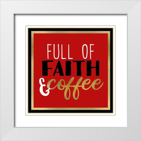 Coffee Lipstick 2 White Modern Wood Framed Art Print with Double Matting by Allen, Kimberly