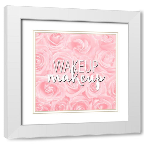 Roses 3 V2 White Modern Wood Framed Art Print with Double Matting by Allen, Kimberly