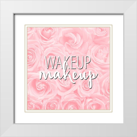 Roses 3 V2 White Modern Wood Framed Art Print with Double Matting by Allen, Kimberly